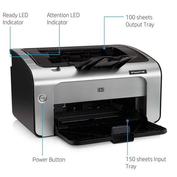 HP Laserjet P1108 Single Function Monochrome Laser Printer - Image 3